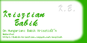 krisztian babik business card